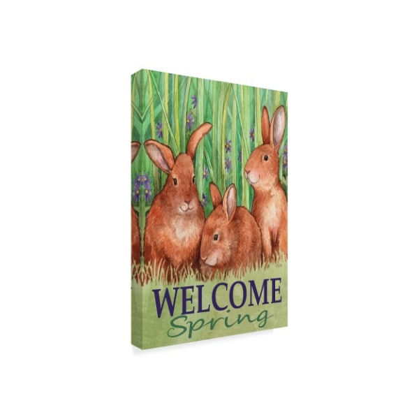 Melinda Hipsher 'Bunnies Welcome Spring' Canvas Art,30x47